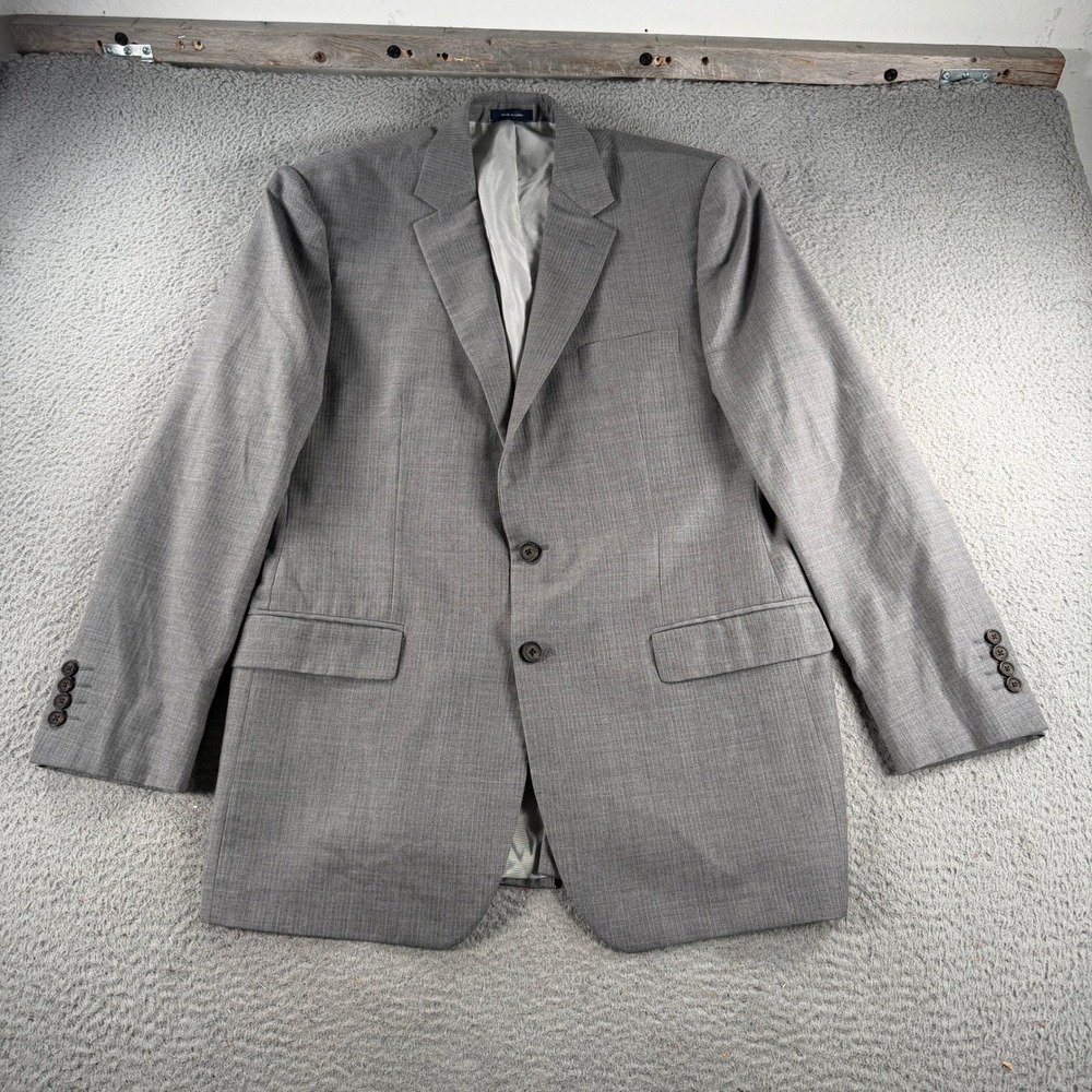 Ralph Ralph Lauren Blazer Mens 44L Grey Wool Two Button Preppy Sport Coat